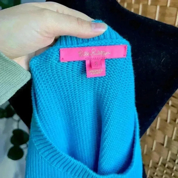 Lilly Pulitzer Blue Knit Sweater 100% Cotton in Blue - Picture 8 of 9